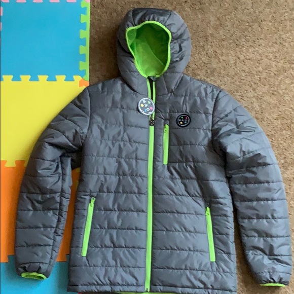 SKY HIGH NEON PUFFER JACKET - Picture 1 of 5